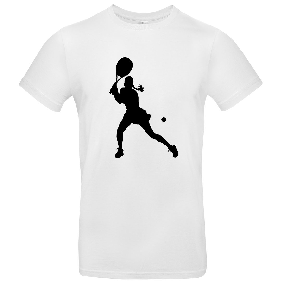 weißes T Shirt mit Tennisspielerin XS - 2XL