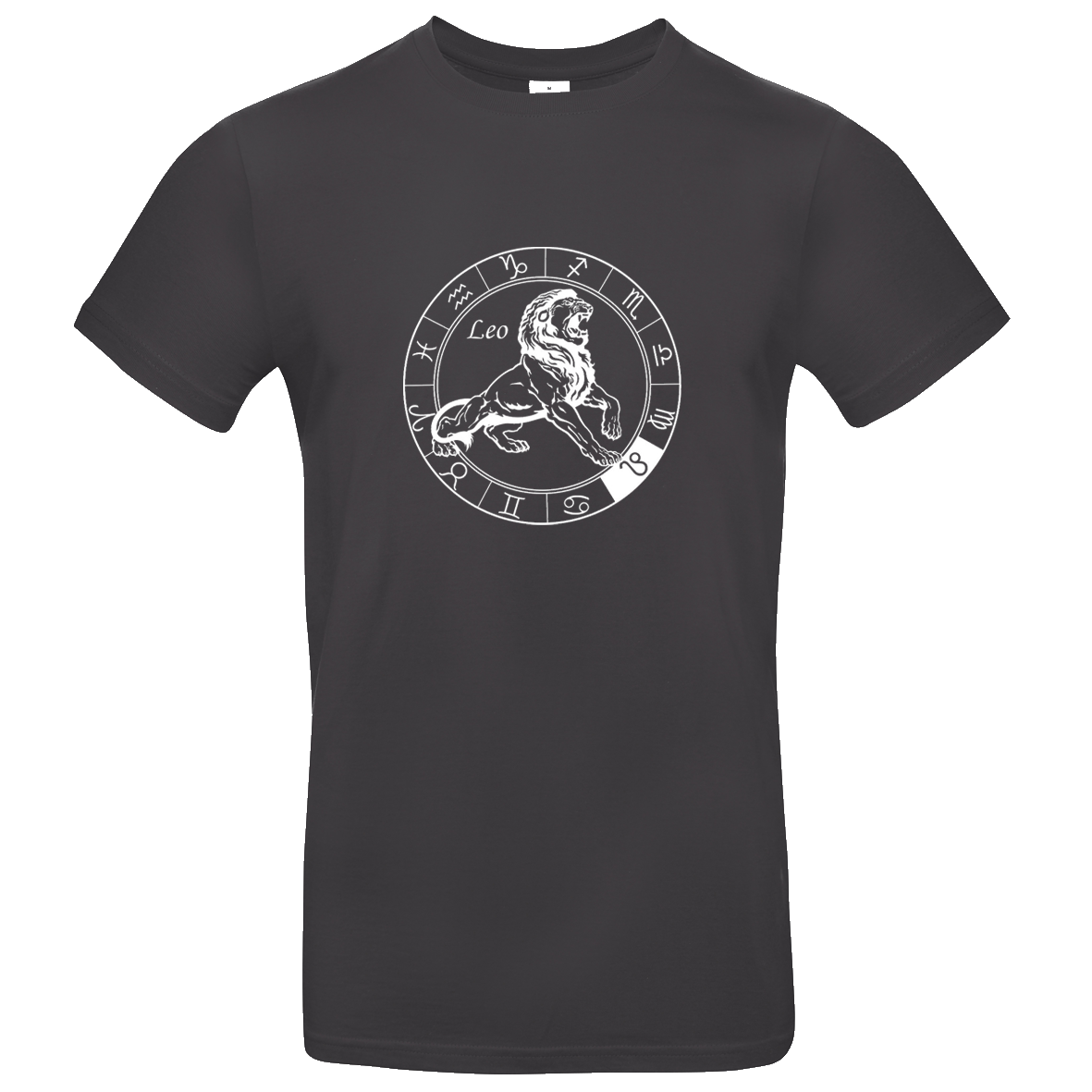 schwarzes T Shirt mit Sternzeichen Löwe bedruckt XS - 2XL schwarzes T Shirt mit Sternzeichen Löwe bedruckt XS - 2XL