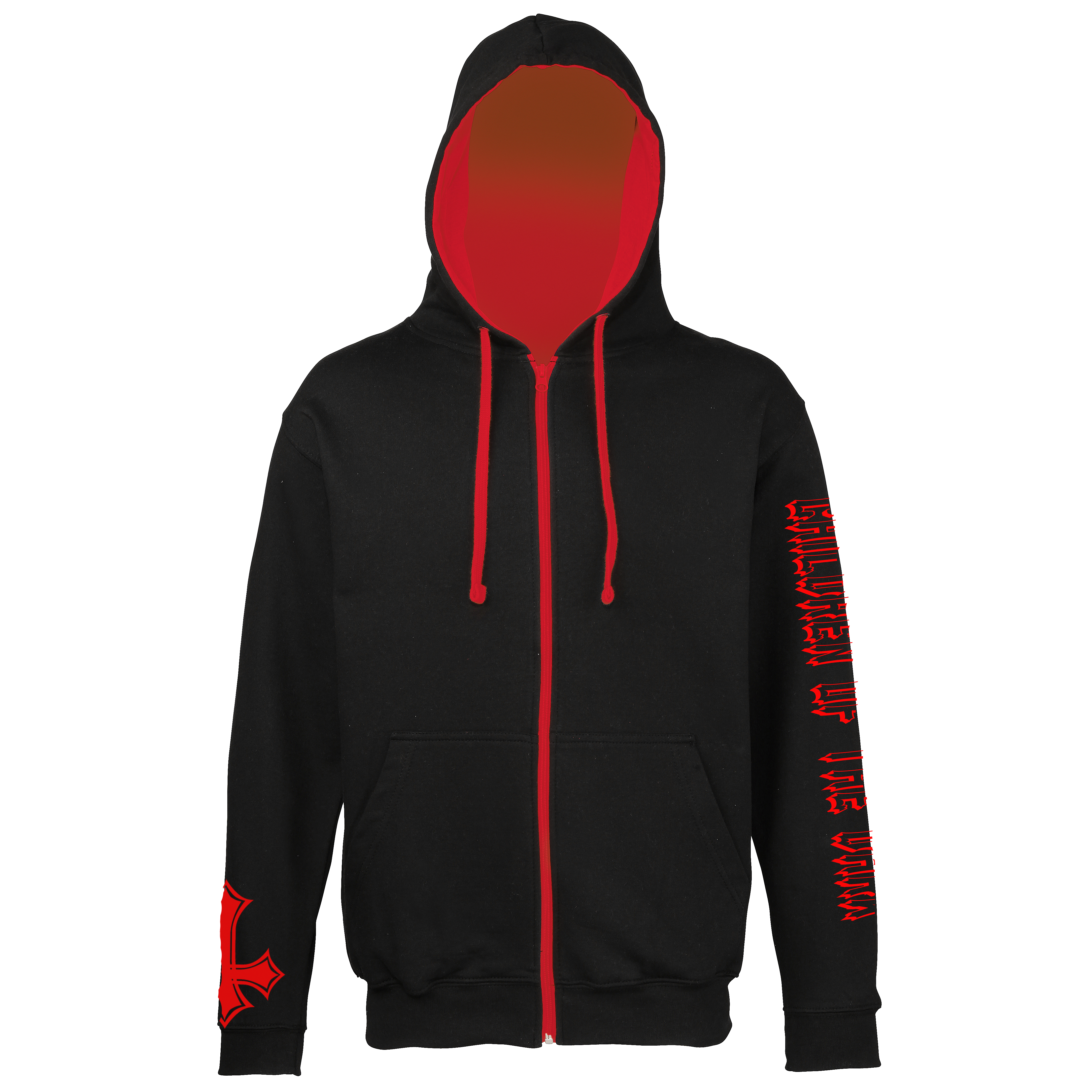 schwarzer Zipped Hoodie Children of the Dark S - XL