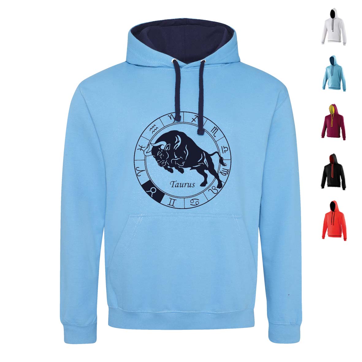 Hoodie mit Sternzeichen Stier XS - 2XL