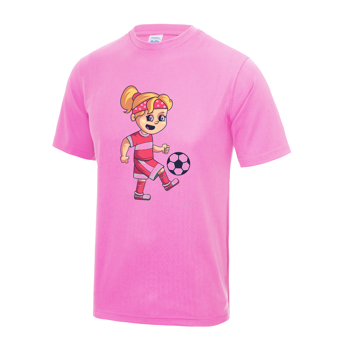 Kinder T Shirt mit Fußball Girl spielt 104 - 158