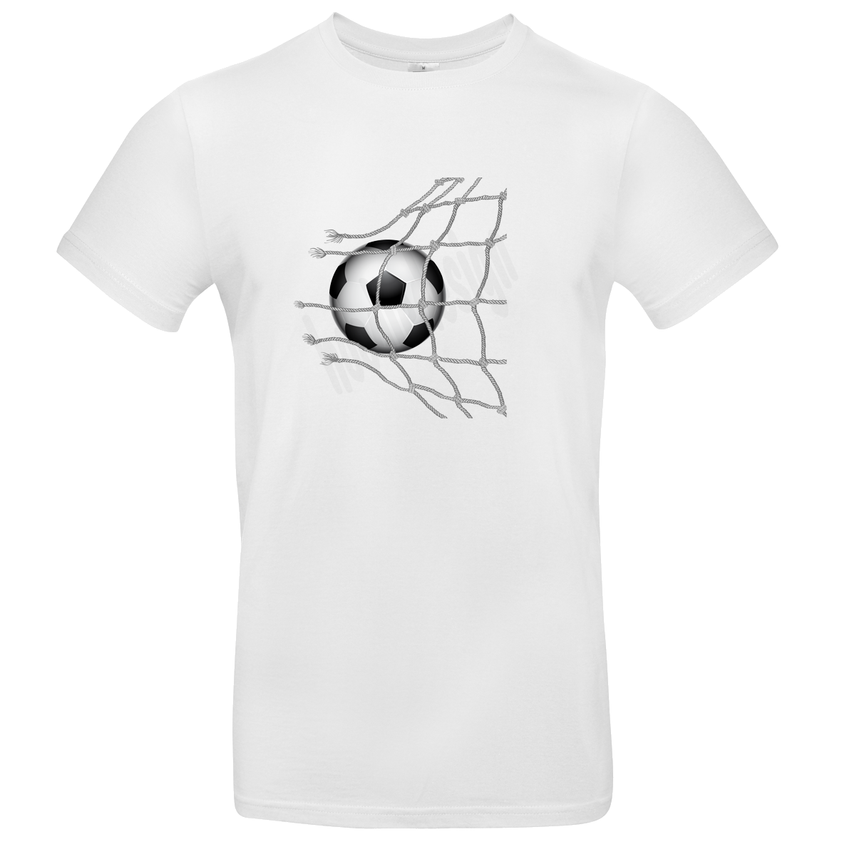 Kinder T Shirt mit Fußball im Netz 104 - 158