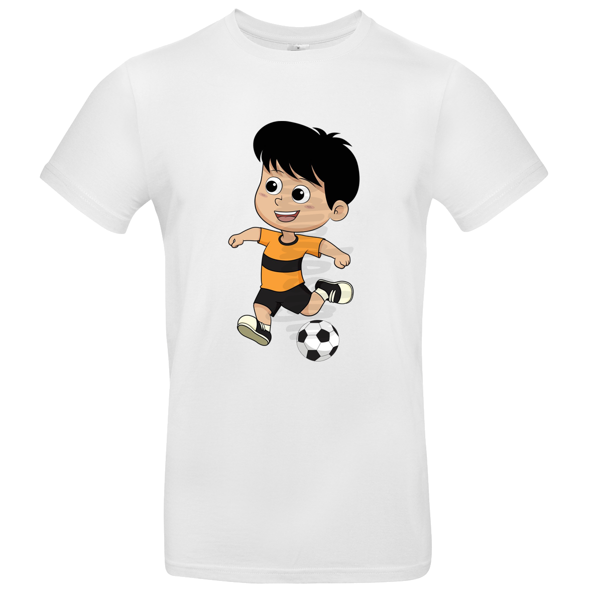 Kinder T Shirt mit Junge der Fußball spielt 104 - 158
