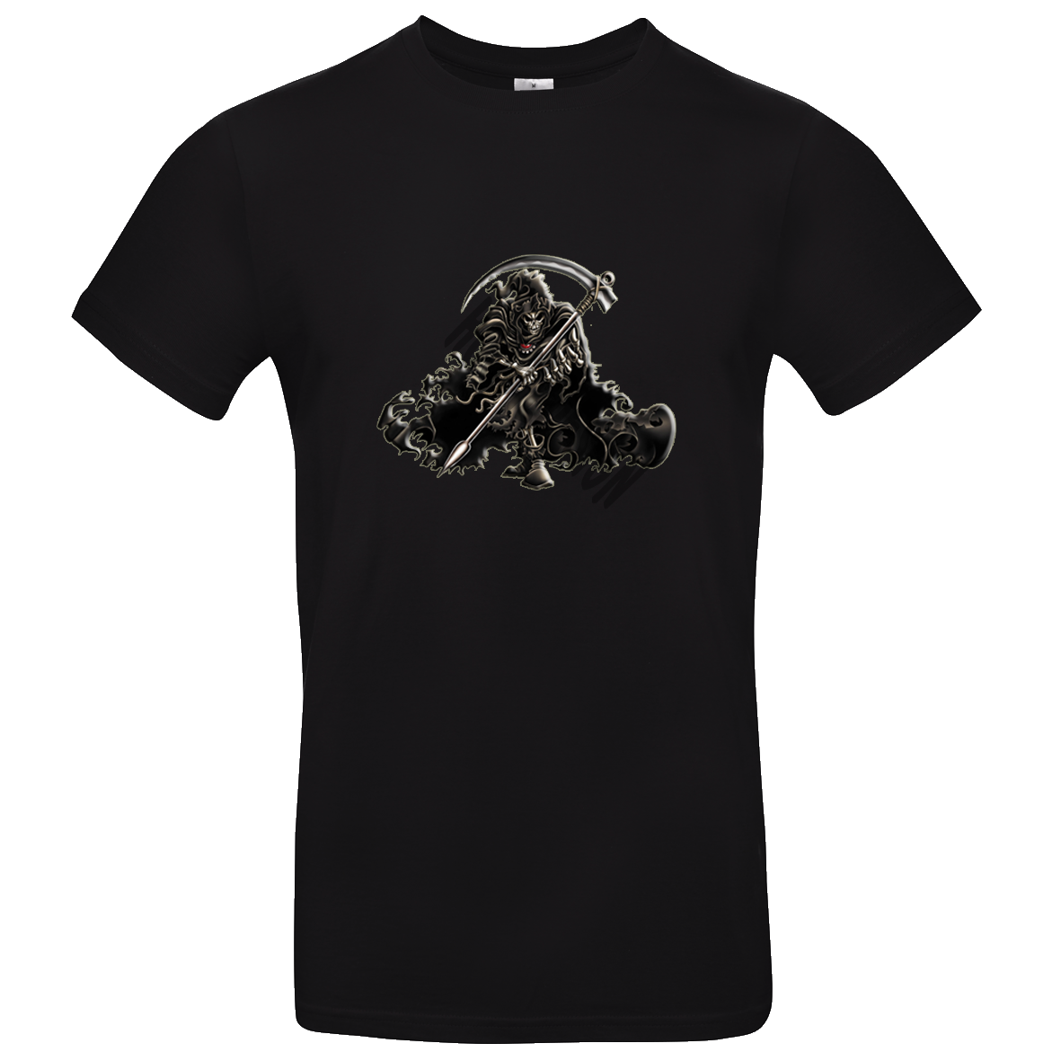 Schwarzes T Shirt mit Sensenmann XS - XL