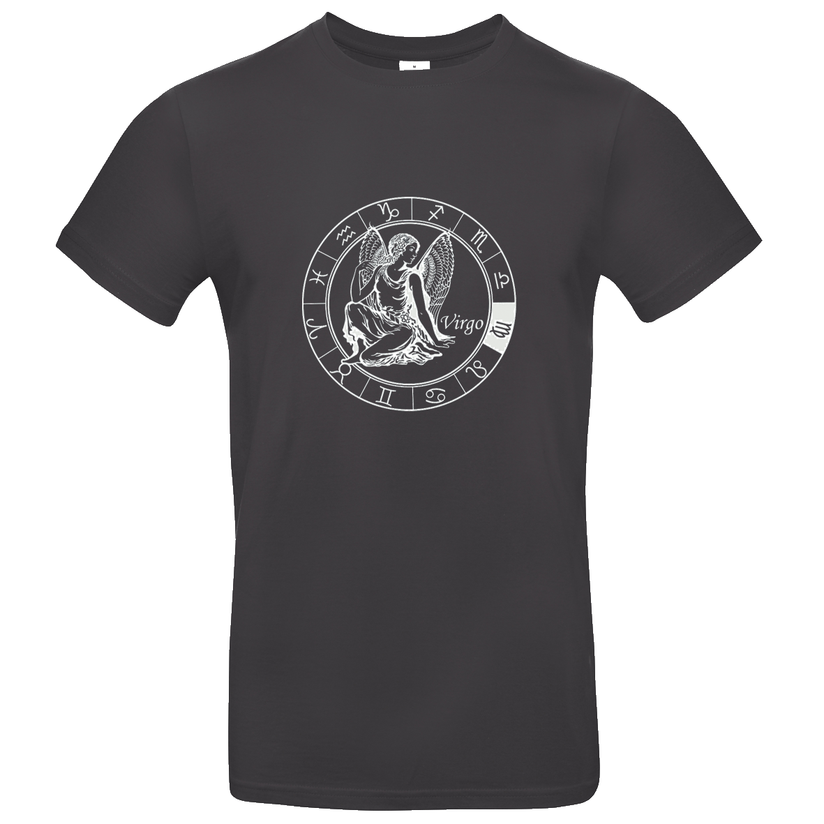 schwarzes T Shirt mit Sternzeichen Jungfrau bedruckt XS - 2XL schwarzes T Shirt mit Sternzeichen Jungfrau bedruckt XS - 2XL