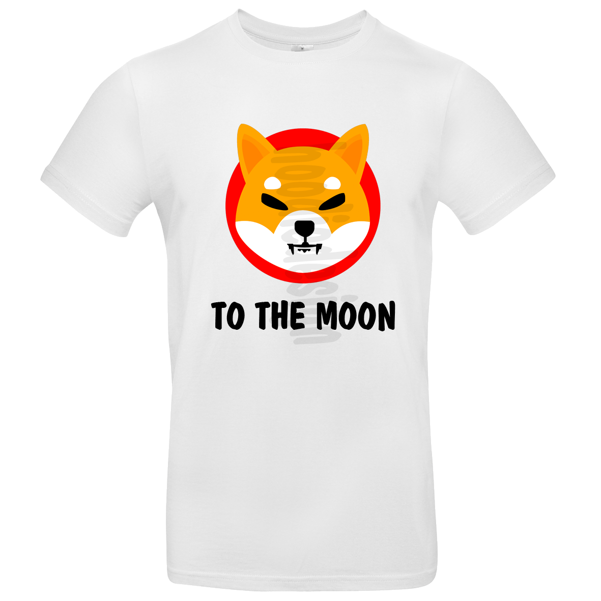 weißes T Shirt Shiba Inu mit Text to the Moon XS - 2XL 