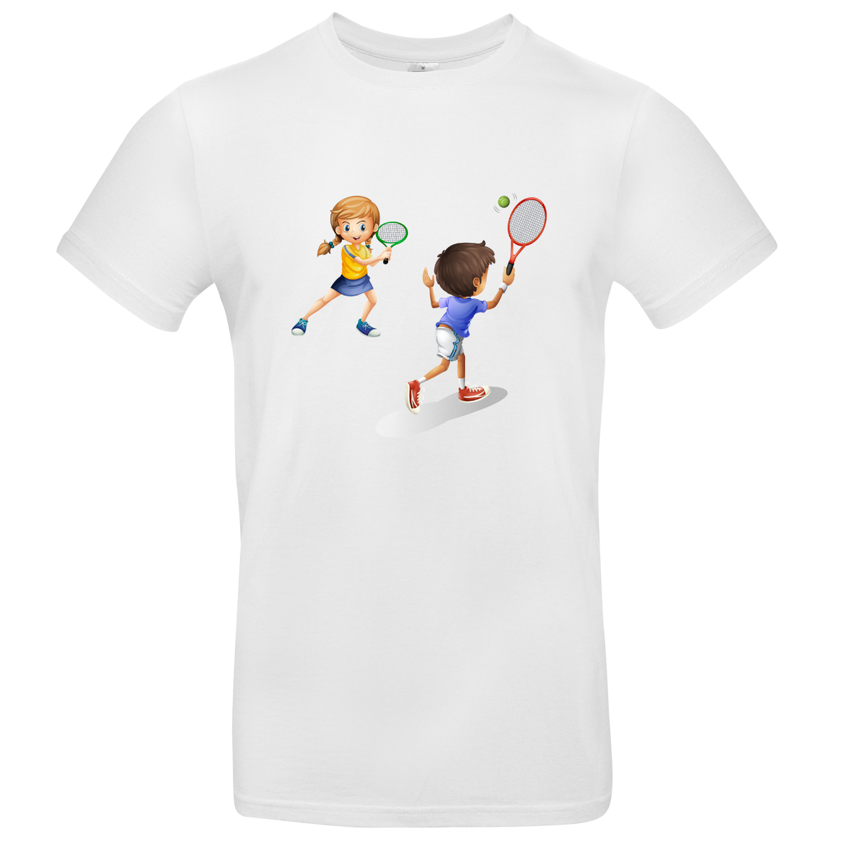 Kinder T Shirt mit Kids die Tennis spielen 104 - 158