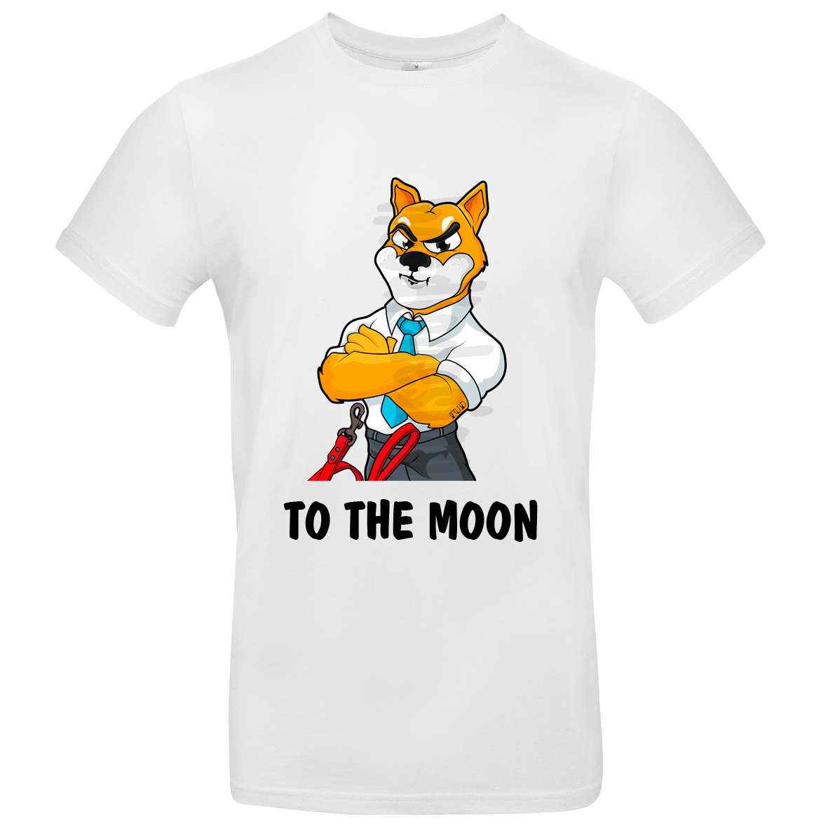 weißes T Shirt Shiba Inu to the Moon XS - 2XL