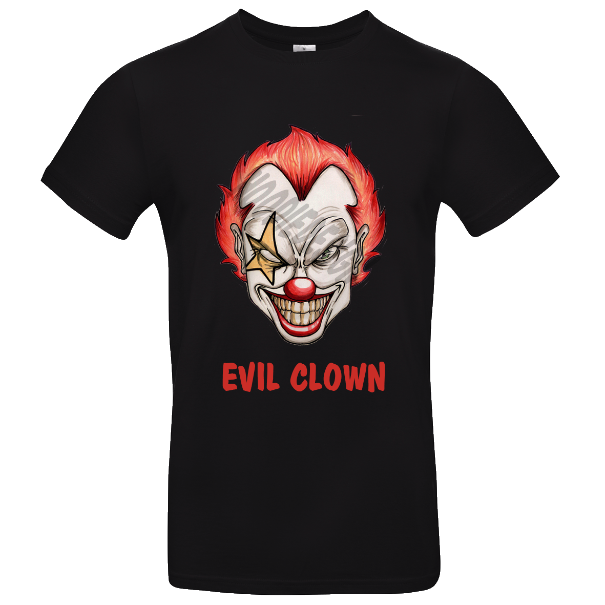 Schwarzes T Shirt mit bösen Clown XS - XL