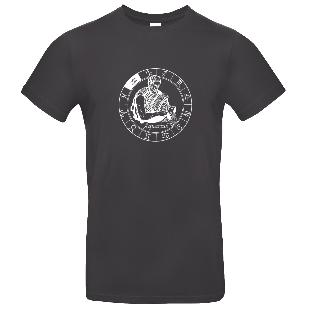 schwarzes T Shirt mit Sternzeichen Wassermann bedruckt XS - 2XL schwarzes T Shirt mit Sternzeichen Wassermann bedruckt XS - 2XL