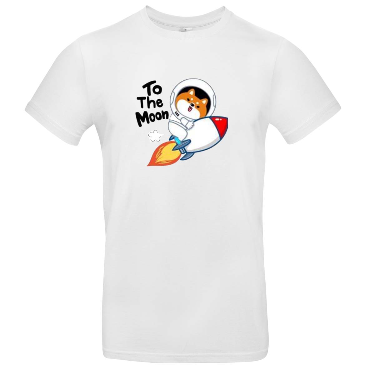 weißes T Shirt Shiba Inu Token to the Moon XS - 2XL