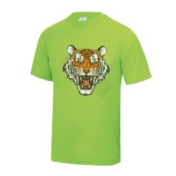 T-Shirt mit Tigerkopf auf der Brust