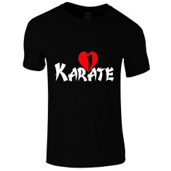 bedrucktes T-Shirt in verschiedenen Farben i love Karate