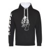 schwarzer Hoodie mit Karate Tiger Motiv S - XL