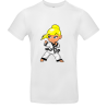 Baumwoll T Shirt mit blonden Karategirl