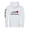 weißer Hoodie Unisex bedruckt | Kollektion Karate Evolution