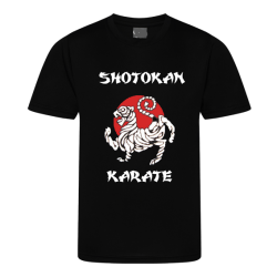 schwarzes Shirt mit Shotokan Karate Tiger