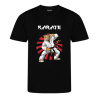 schwarzes Kinder Shirt mit Karate Tiger und Karate Schrift