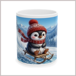 Tasse-bedruckt-pinkuin-schlitten
